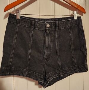 H&M Black Denim Shorts Size 10